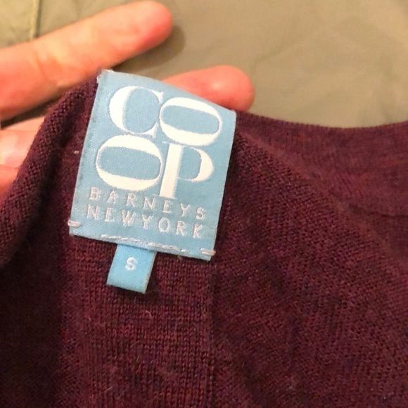 Barneys NY Marino wool button front cardigan - Picture 6 of 7